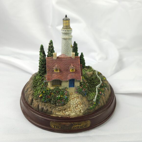 Thomas Kinkade The Light of Peace & Clearing Storms - Lights Don't Work - Picture 2 of 16